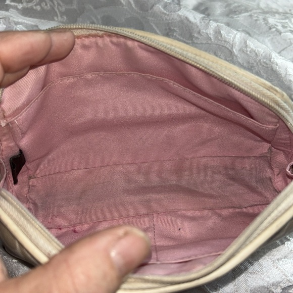 Coach Gold and Pink Cosmetic toiletry, travel Bag with Signature Monogram - Picture 6 of 6